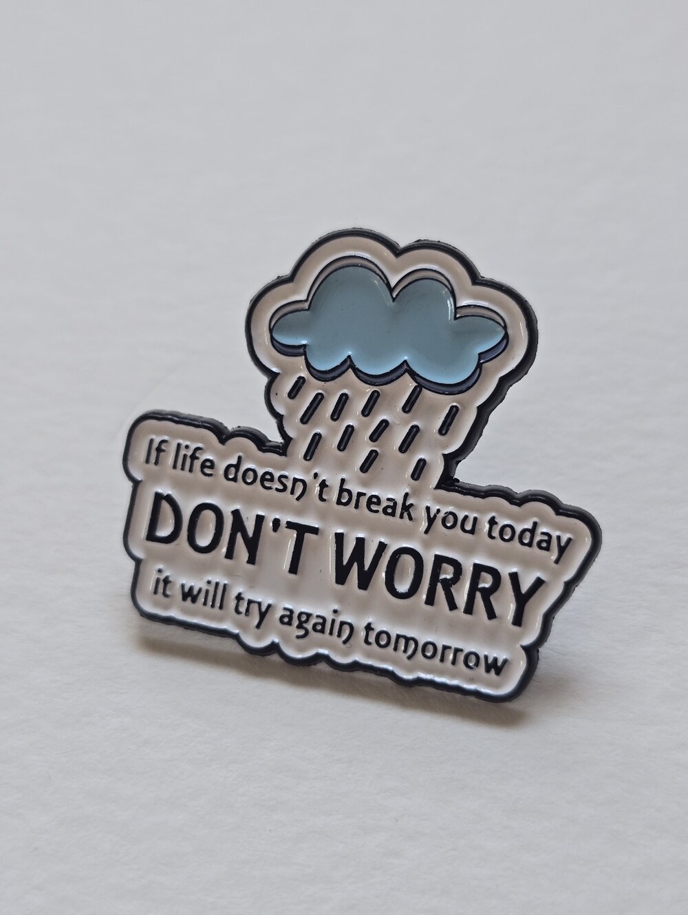 Don’t Worry Cloud Rain Enamel Pin